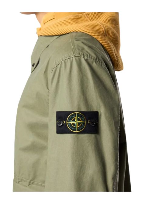 Stone Island giacca camicia verde kaki Stone Island | L1S154100054S0290V005G